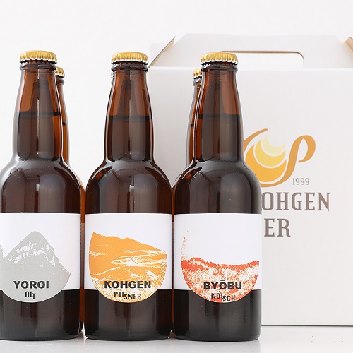 曽爾高原ビール　330ml×６本入（YOROIアルト２本・BYOBUケルシュ２本・KOHGENピルスナー２本）　【曽爾村観光振興公社】