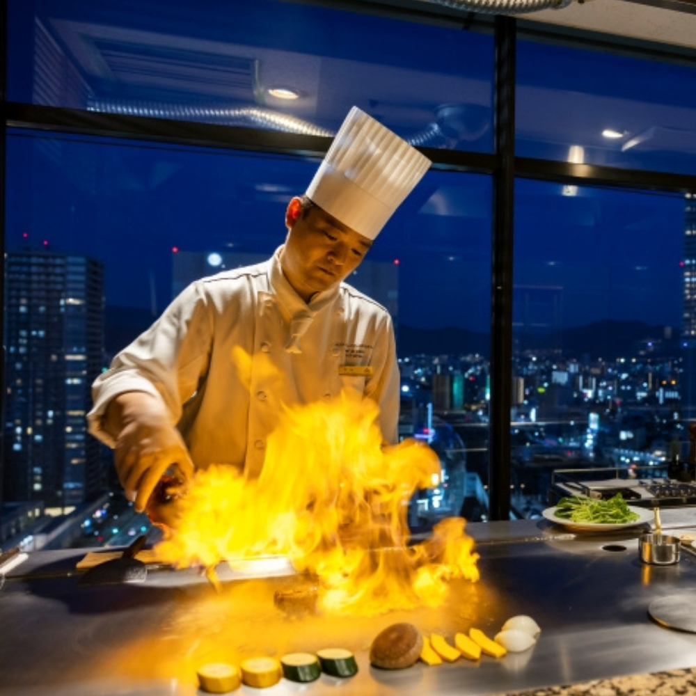 【ホテルグランヴィア広島】ステーキハウス「神石」ペアディナー券（ノンアルコール食前酒付き）